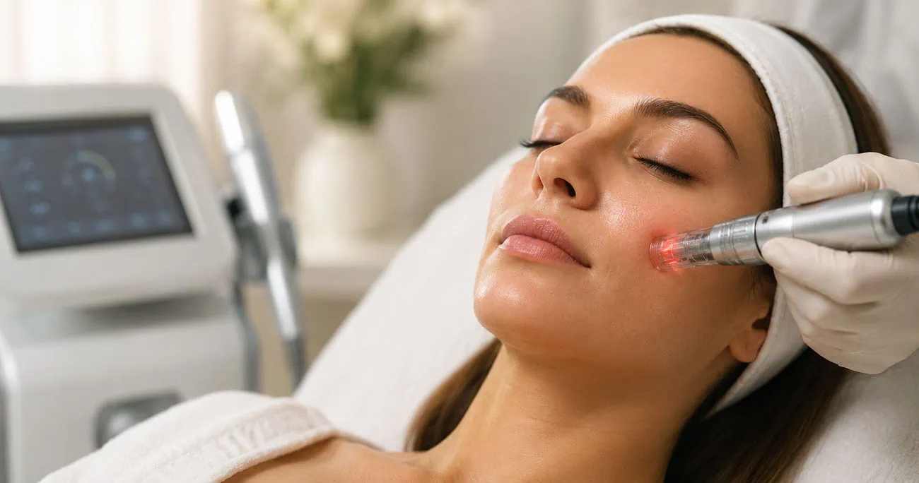 RF microneedling in Marbella for skin tightening and texture improvement at FBS Beauty